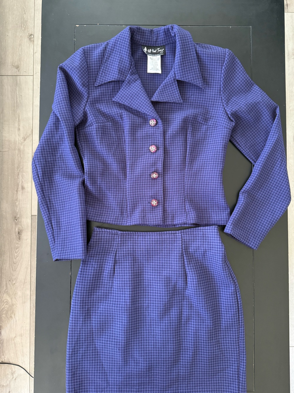 All that Jazz Deep Purple Textured Two-Piece Set